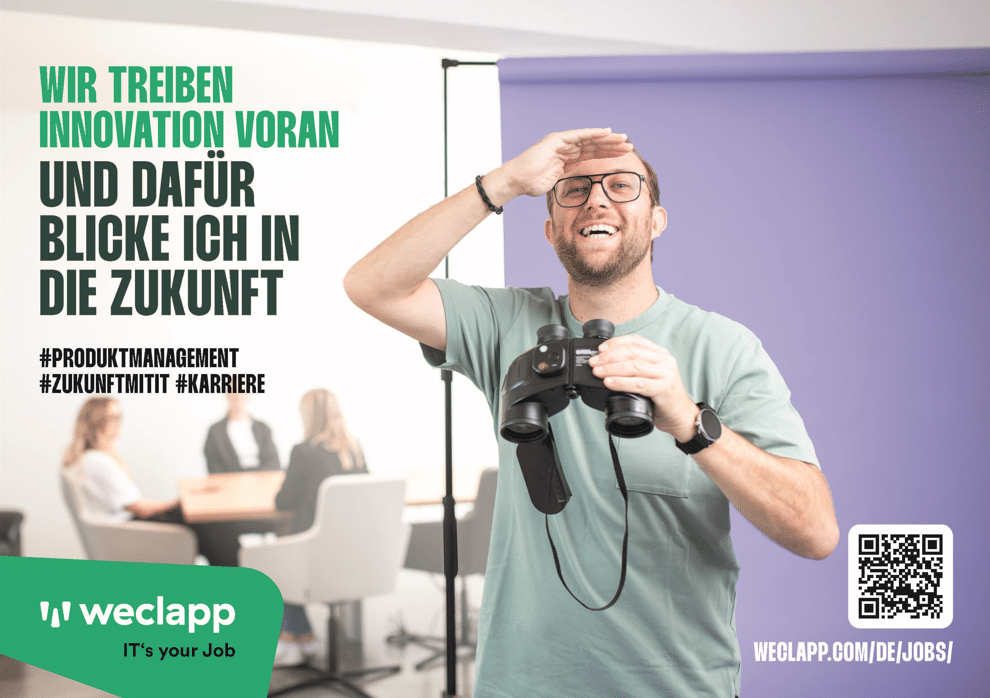 Bild der Employer Branding Kampagne mit Mitarbeiter Dominik