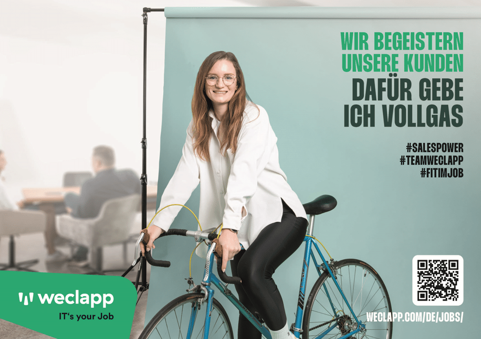 Bild der Employer Branding Kampagne mit Mitarbeiterin Laura