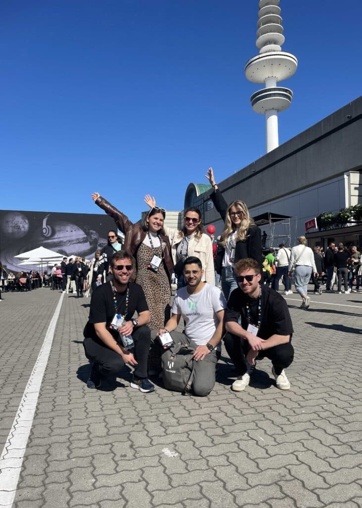 Das weclapp Marketing-Team auf dem OMR Festival 2024