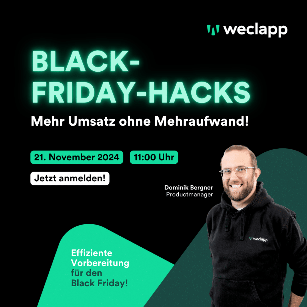 weclapp Webinar Black Friday Hacks