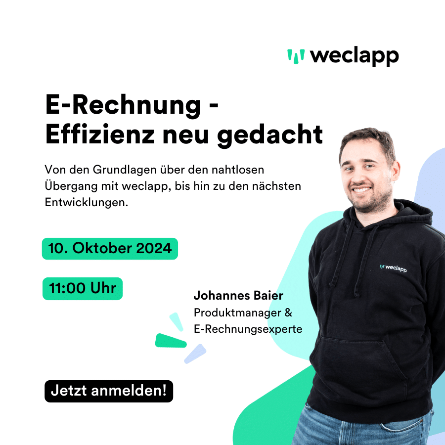 weclapp Webinar E-Rechnung